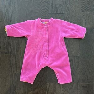 Kenzo pink velour onesie 3M